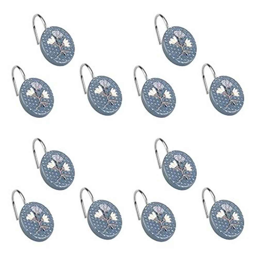 Popular Bath Capri Collection, Shower Hooks, Slate Blue