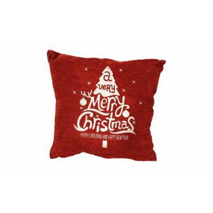 Tip Top Merry Christmas Pillow with Cheerful 'Merry Christmas' Flakes Design - 18x18