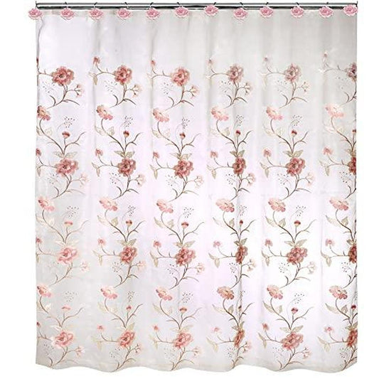 Popular Bath Dublin Rose, Shower Curtain, Beige