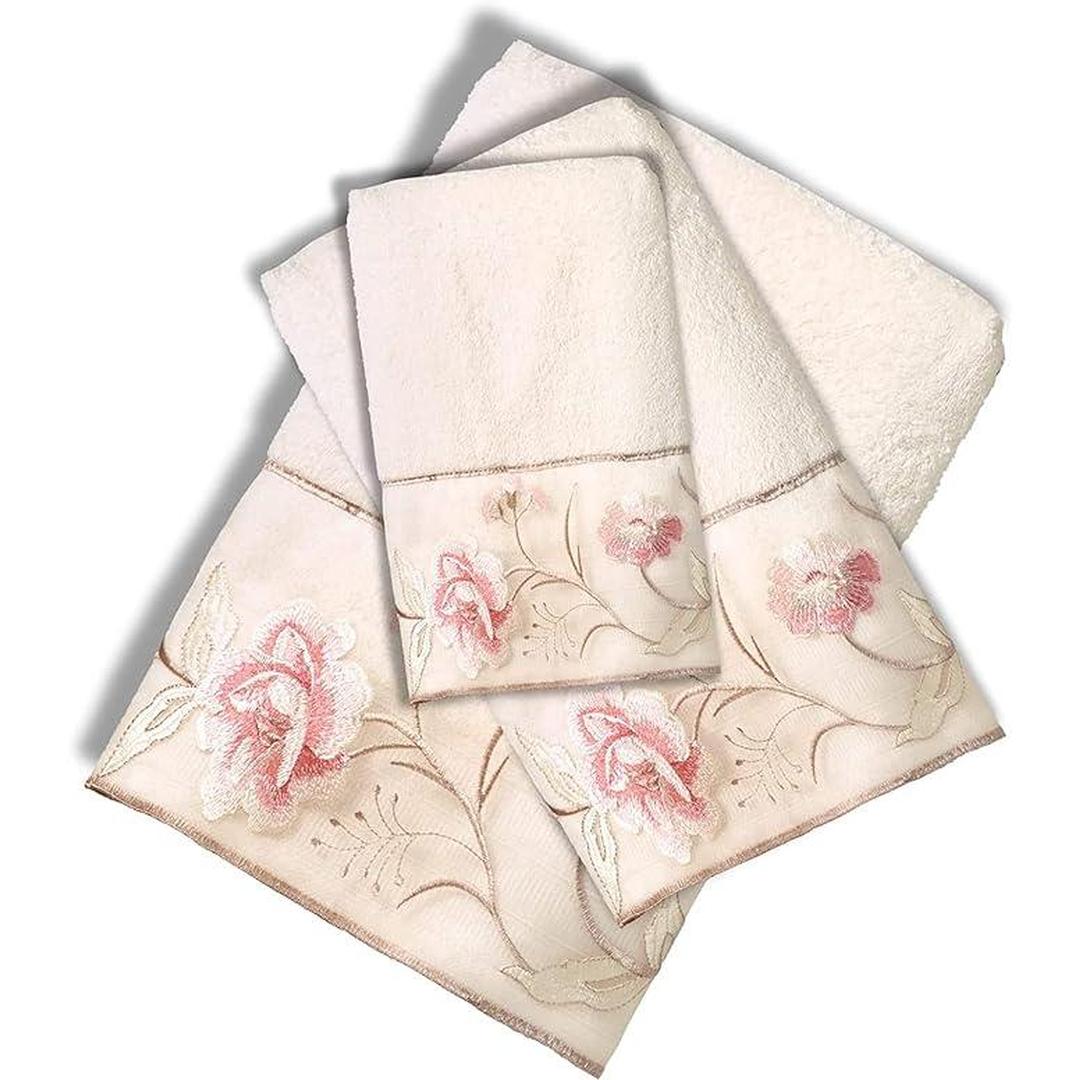 Popular Bath Dublin Rose, Towel Set, Beige