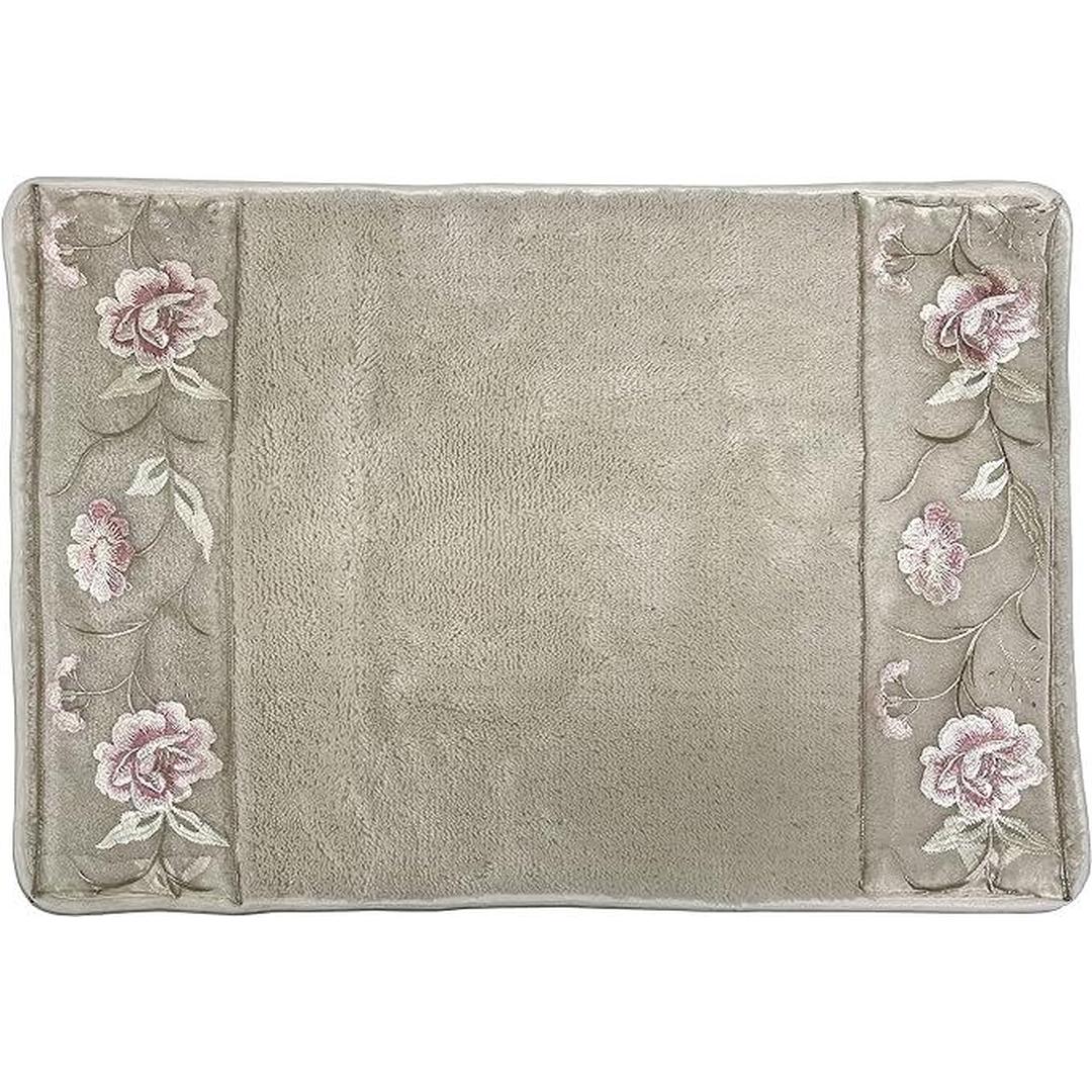 Popular Bath Dublin Rose, Bath Rug, Beige