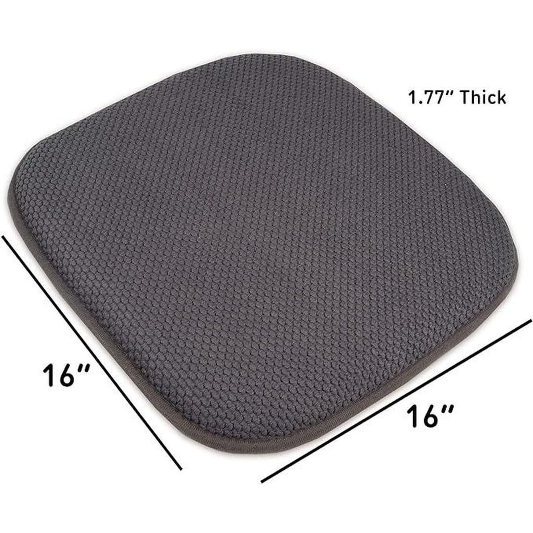 Popular Bath Honey Comb Chair Pad 2-pk., Grey, 16X16