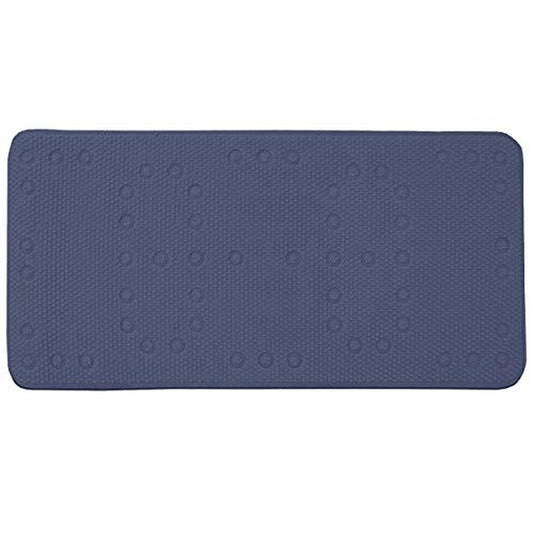 Popular Bath Capri Waffle Extra Thick, White Tub Mat, Navy