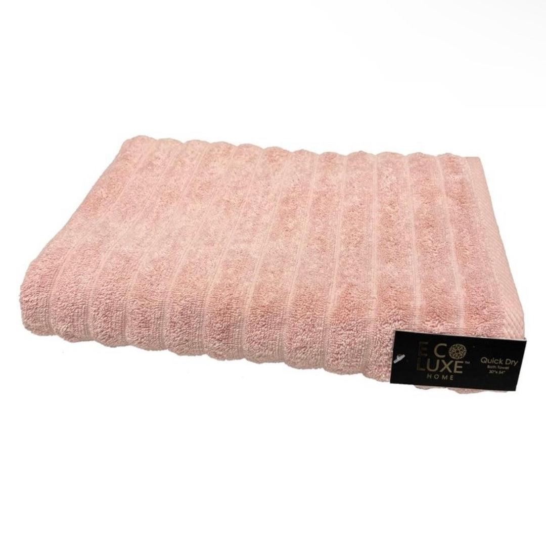 ECO Luxe Ribbed Bath Towel | 30” x 54” | Blush