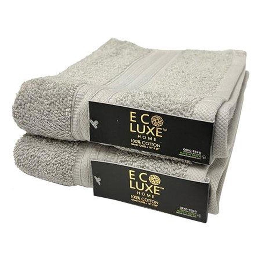 ECO LUXE 2-PACK HAND TOWEL 18” x 28” | LOFTY | GREY