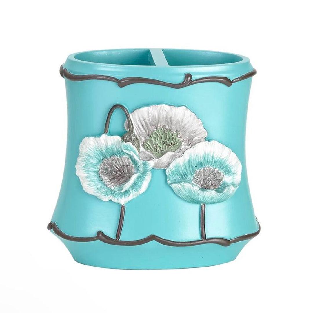 Popular Bath Poppy Fields, Tooth Brush Holder, Aqua