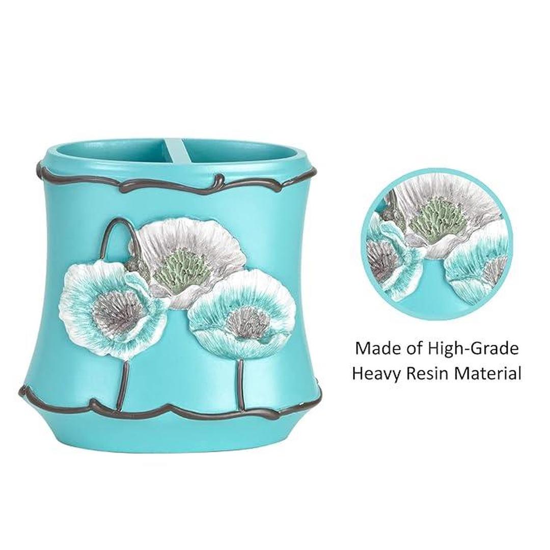 Popular Bath Poppy Fields, Tooth Brush Holder, Aqua