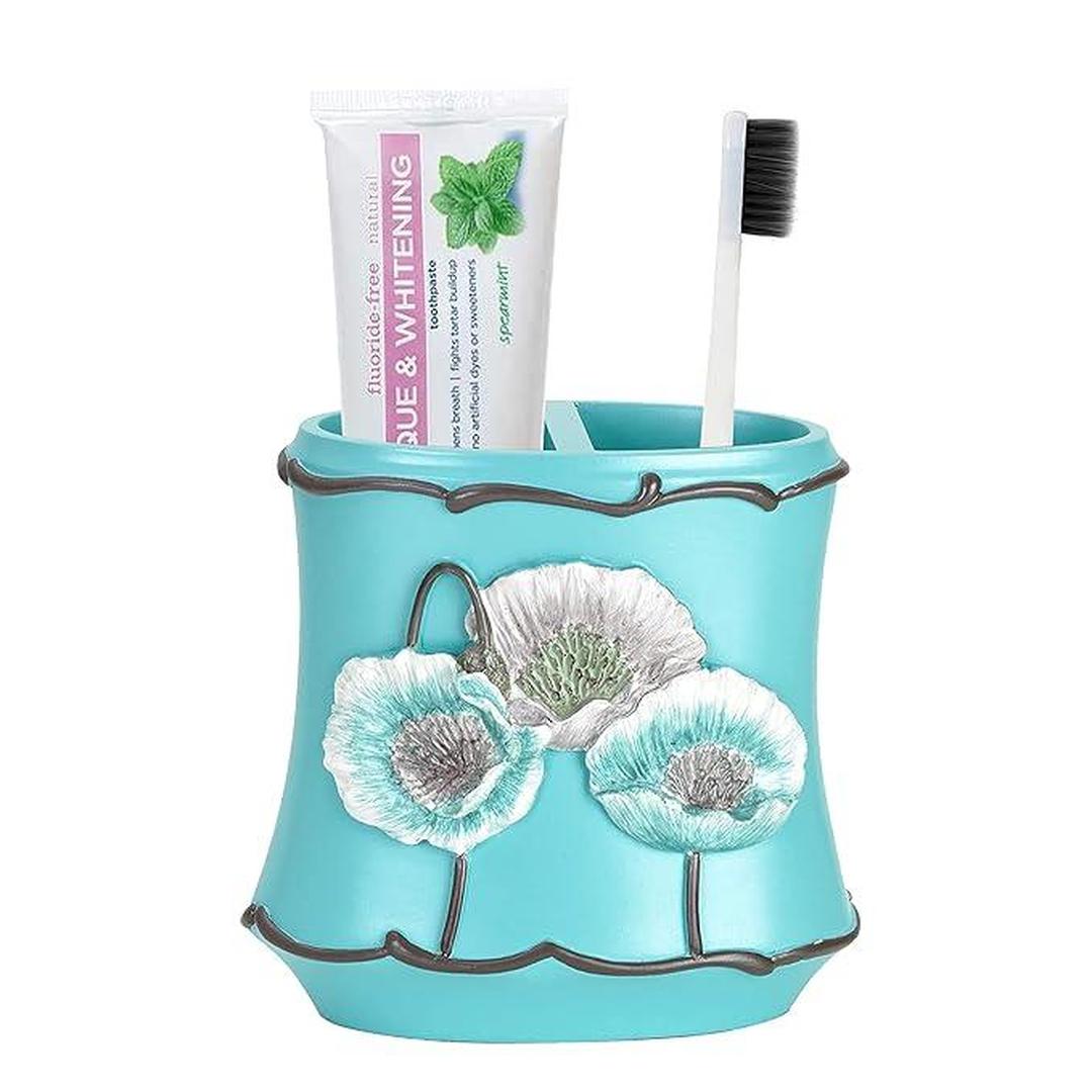 Popular Bath Poppy Fields, Tooth Brush Holder, Aqua