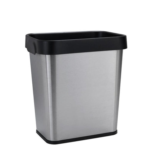 Nine Stars Motion Sensor Rectangular Trash Can, Fingerprint-Resistant Stainless Steel, 2.1 Gallon