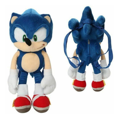 Sega Sonic 18" Plush Backpack Bag - Blue