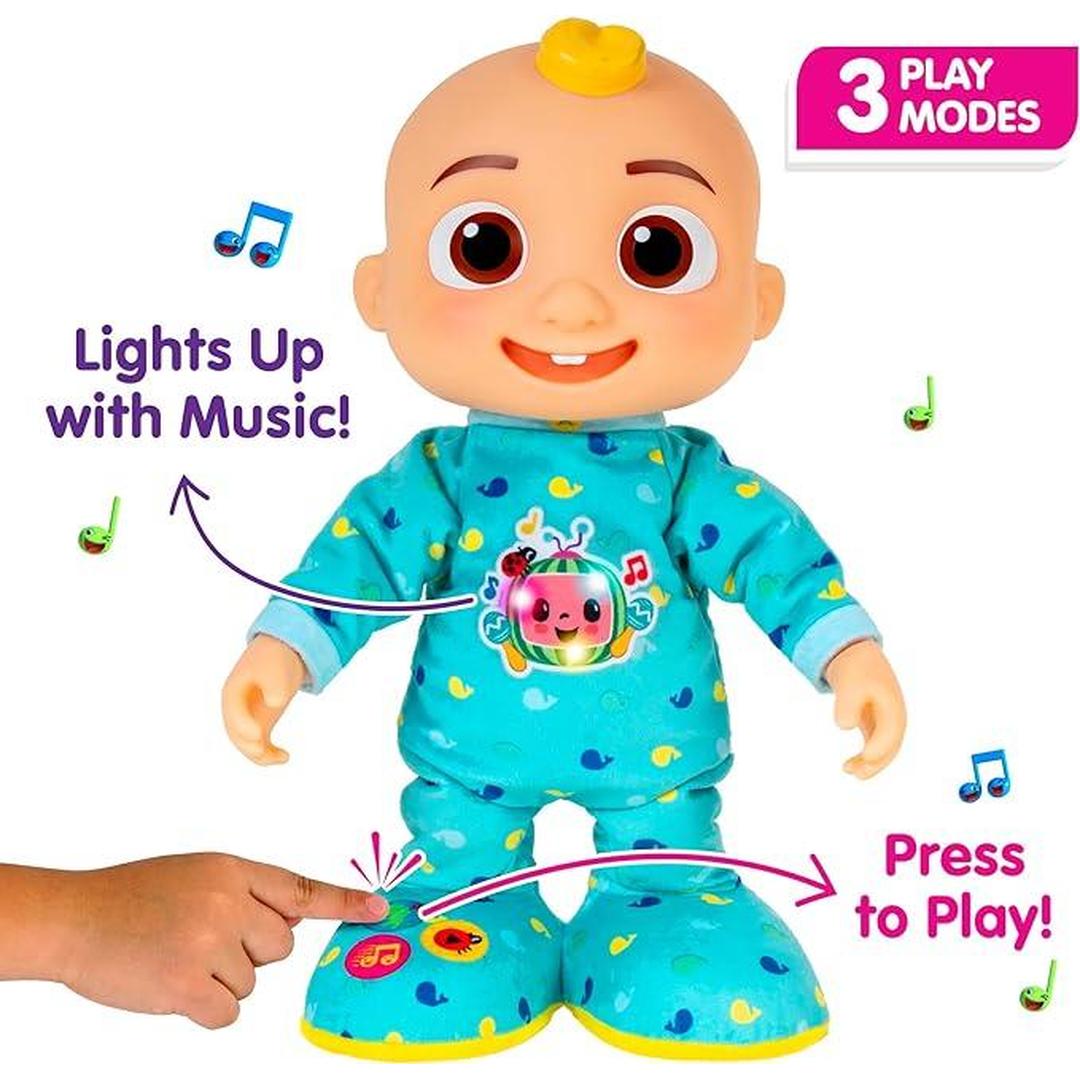 Cocomelon Dancing JJ: 14" Interactive Doll with Lights, Sounds, and Dance Fun for Babies and Toddlers