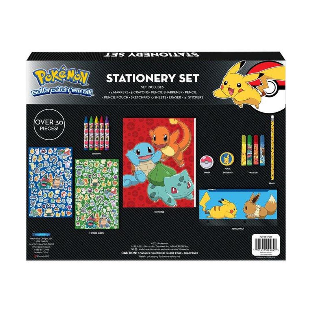 Innovative Designs Pokemon Kids Coloring Art and Sticker Set, 30 Pcs