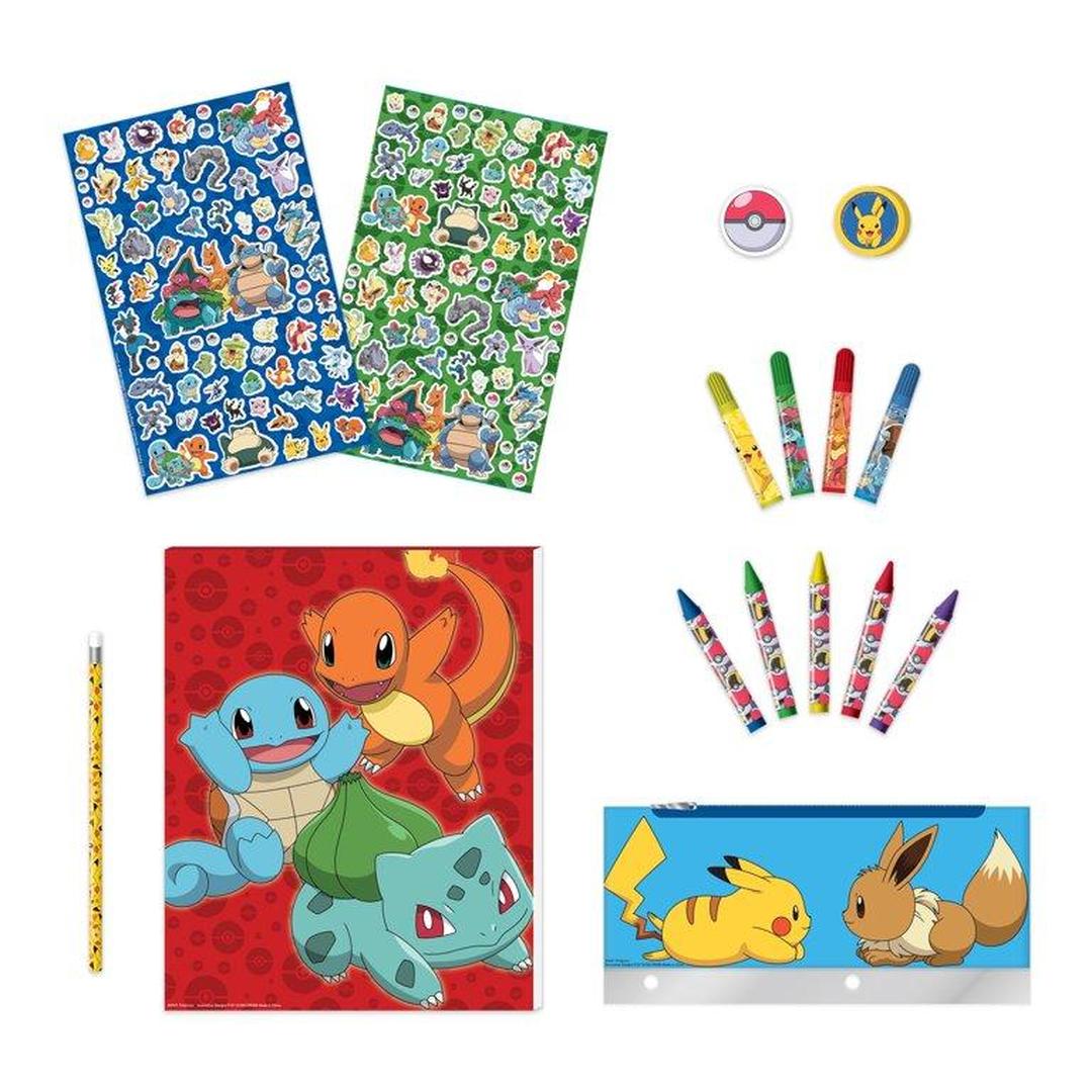 Innovative Designs Pokemon Kids Coloring Art and Sticker Set, 30 Pcs