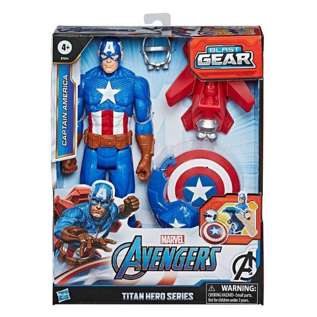 Avengers Marvel Titan Hero Series Blast Gear Captain America Action Figure