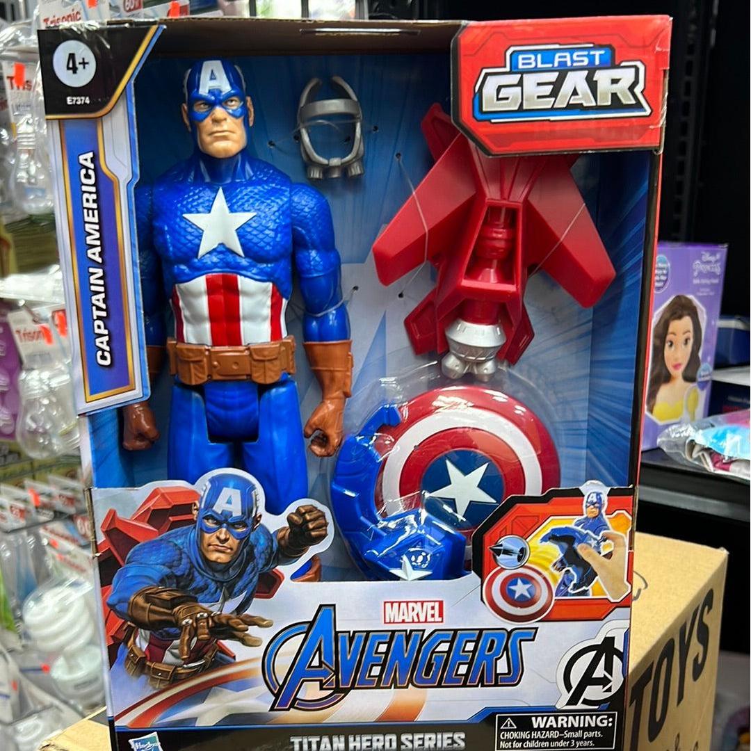 Avengers Marvel Titan Hero Series Blast Gear Captain America Action Figure