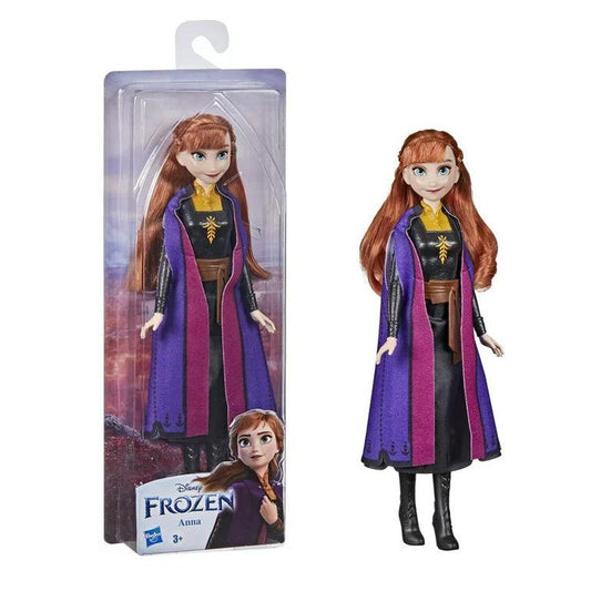 Disney Frozen 2 Frozen Shimmer Anna Fashion Doll, Skirt, Shoes, and Long Red Hair , Black