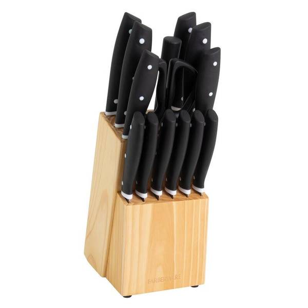 Farberware 15 Piece Cutlery Set with Natural Block - N/a