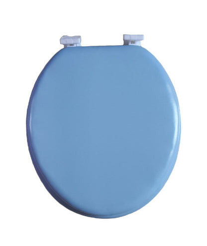 Dream Bath Soft Cushioned Round Front Toilet Seat with Non-slip Seat and Quick-attach Easy Install Hardware  Light Blue