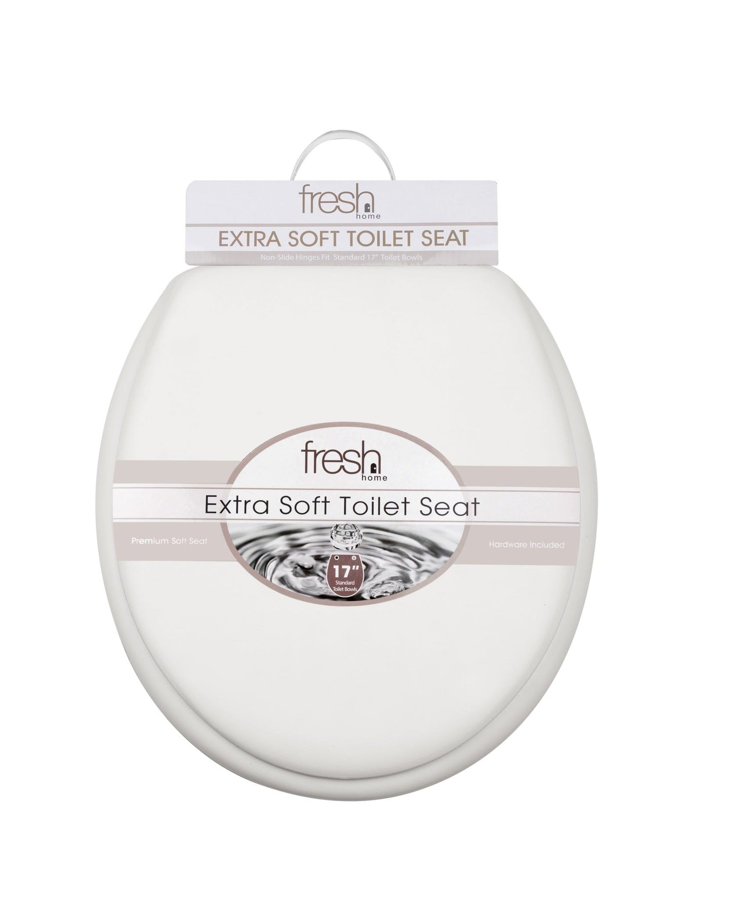 White Plain Heavy Duty Soft Toilet Seat