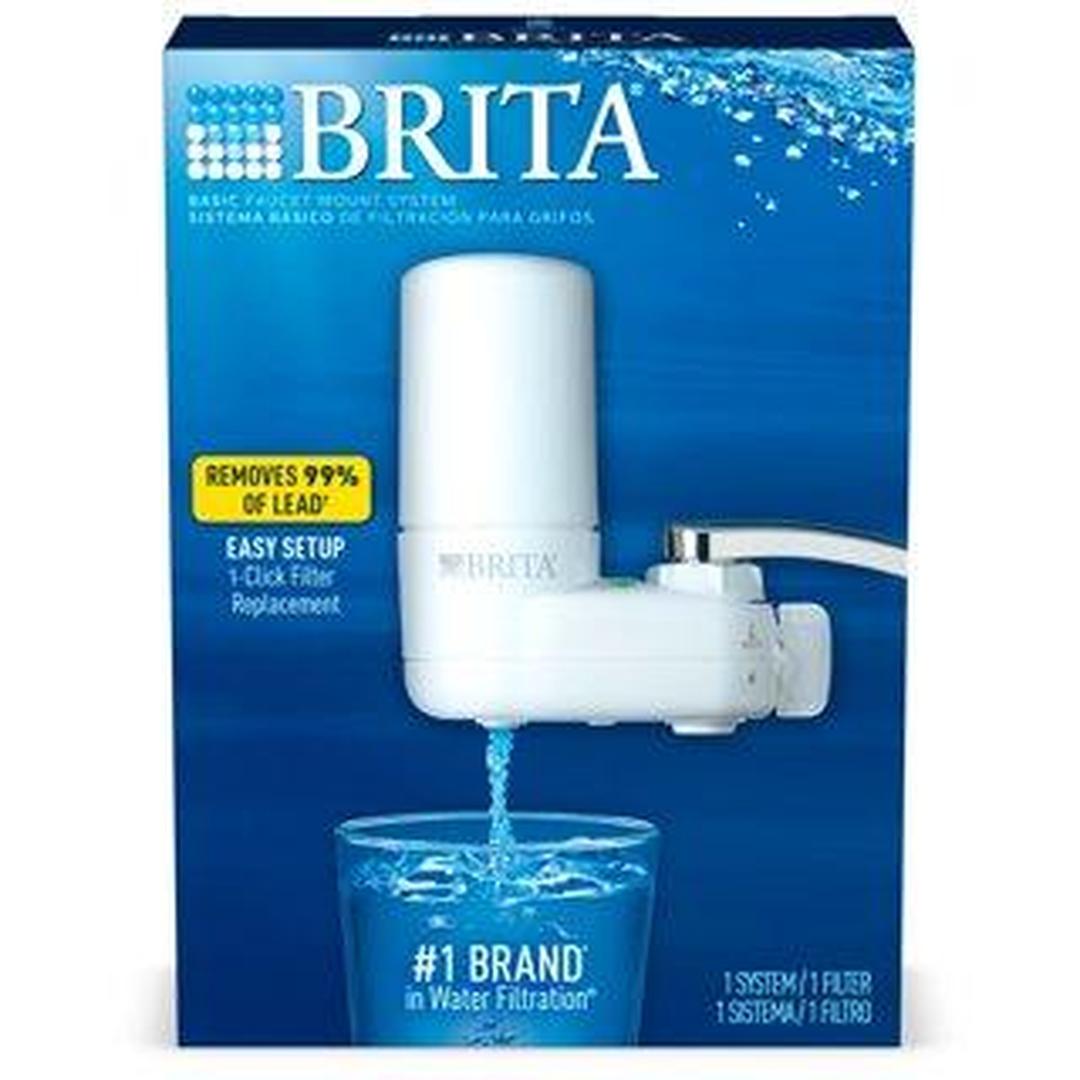 Brita Water Filter for Sink, Faucet Mount Water Filtration System for Tap Water