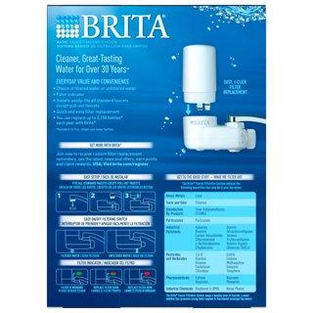 Brita Water Filter for Sink, Faucet Mount Water Filtration System for Tap Water