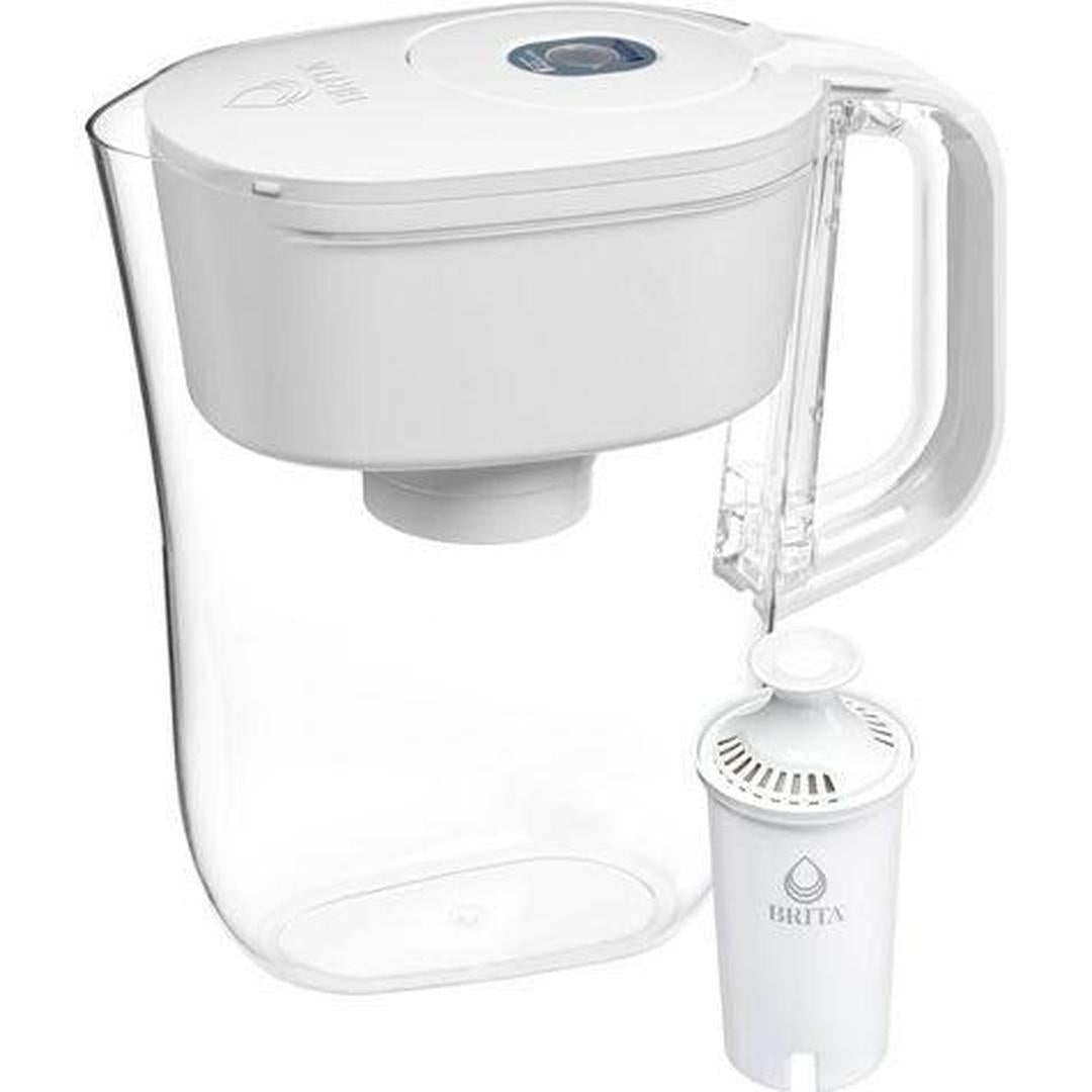 Brita Small 6 Cup Red Denali Water Filter Pitcher with 1 Brita Standard Filter