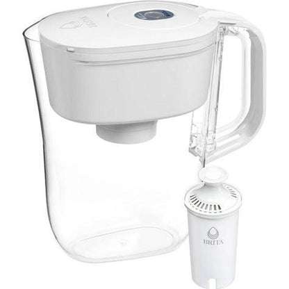 Brita Small 6 Cup Red Denali Water Filter Pitcher with 1 Brita Standard Filter