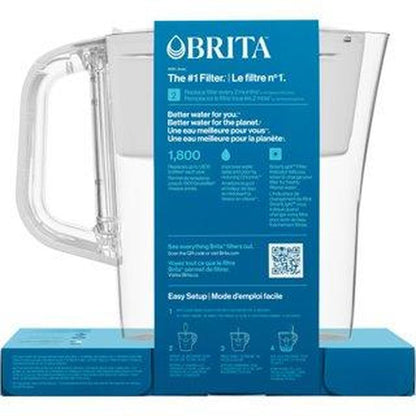 Brita Small 6 Cup Red Denali Water Filter Pitcher with 1 Brita Standard Filter