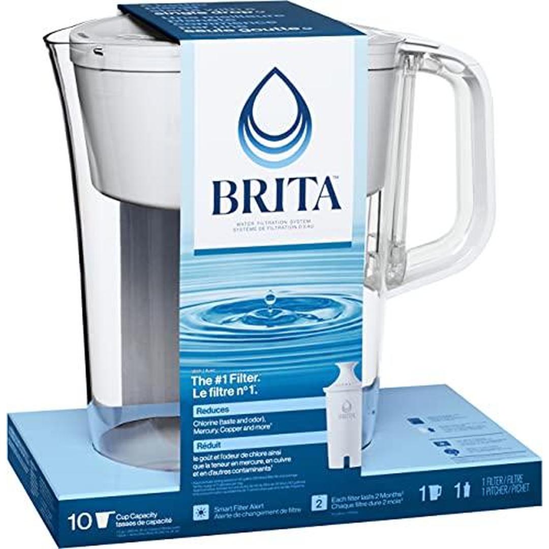 Brita Large 10-Cup Water Filter Pitcher with 1 Standard Filter