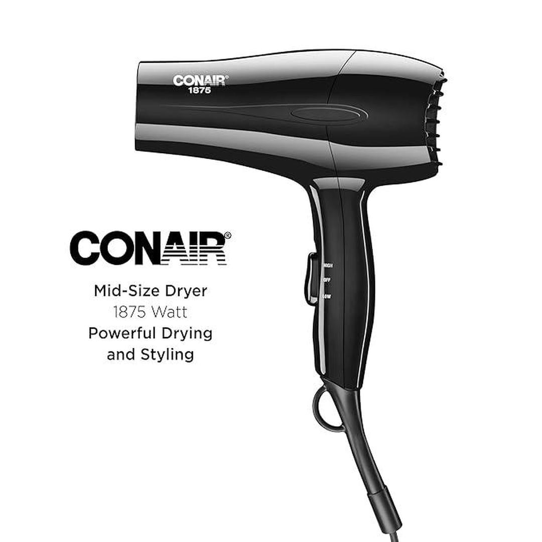 Conair Hair Dryer, 1875W Mid-Size Hair Dryer