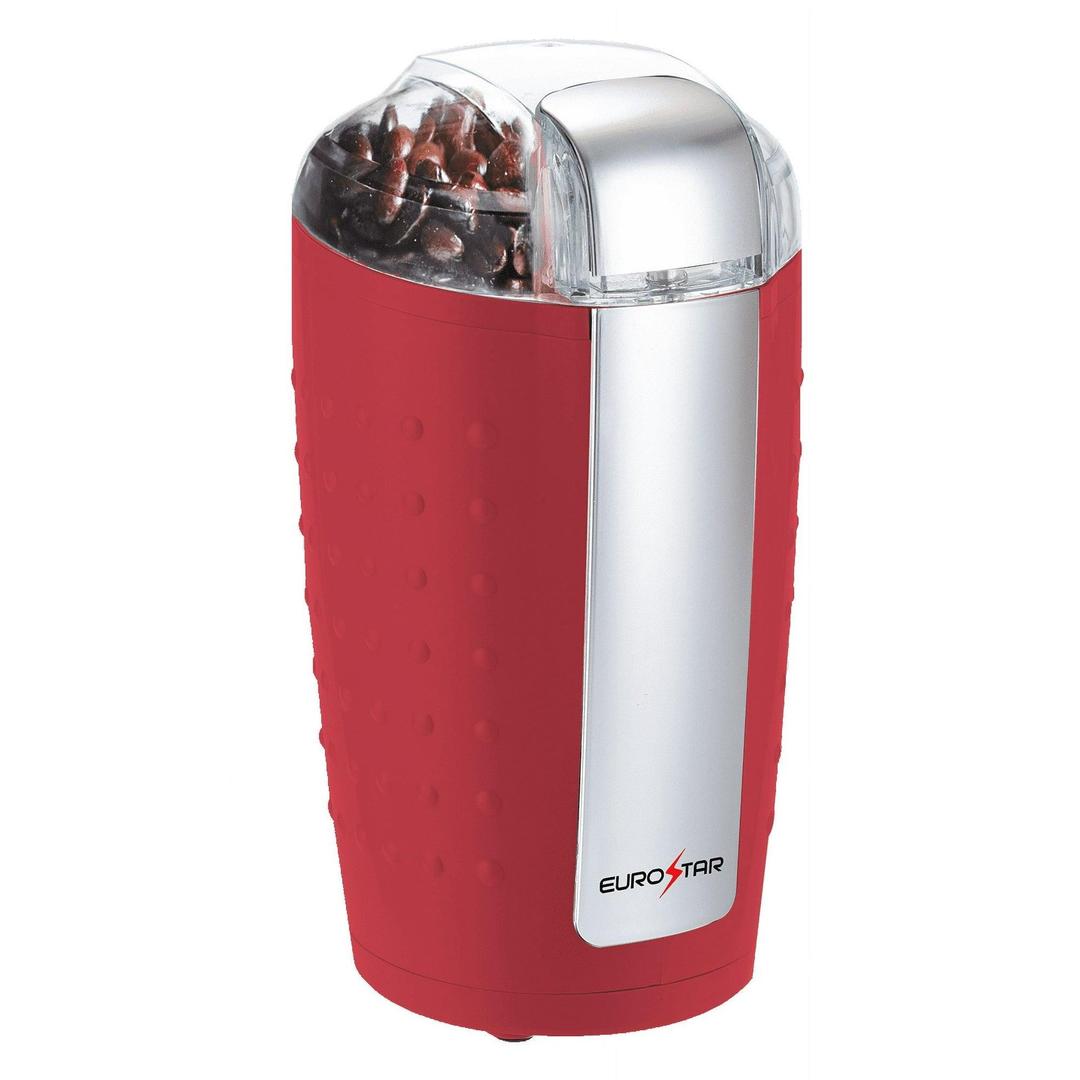 EUROSTAR 3oz Electric Coffee Grinder with Stainless Steel Blades (Red)
