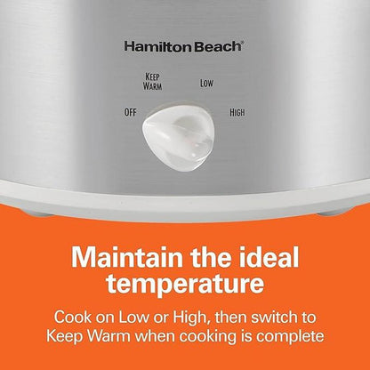 Hamilton Beach 4-Quart Slow Cooker with 3 Cooking Settings