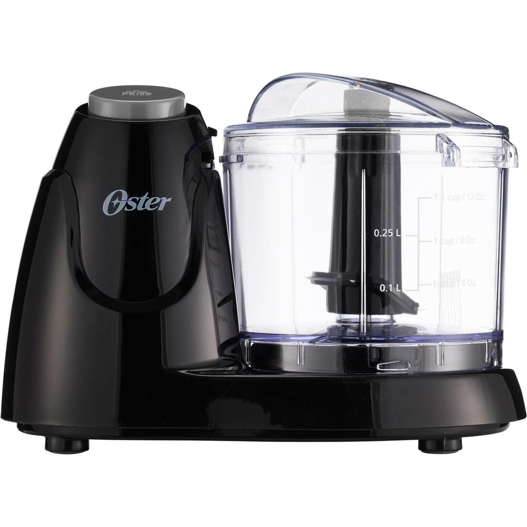 Oster 3 Cup Black Mini Food Chopper with Whisk