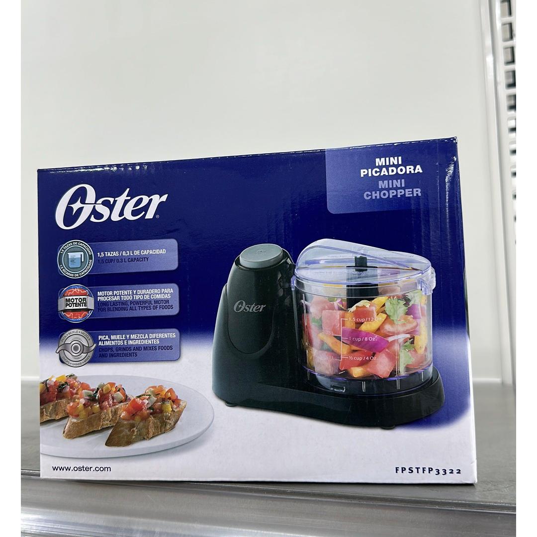 Oster 3 Cup Black Mini Food Chopper with Whisk