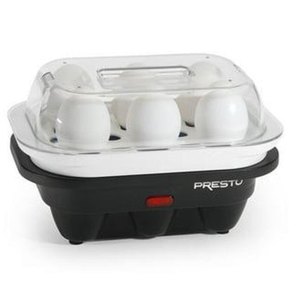 National Presto 04632 Electric Egg Cooker, 6, Black and White