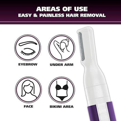 Wahl Clean & Confident Female Battery Pen Trimmer & Detailer with Rinseable Blades