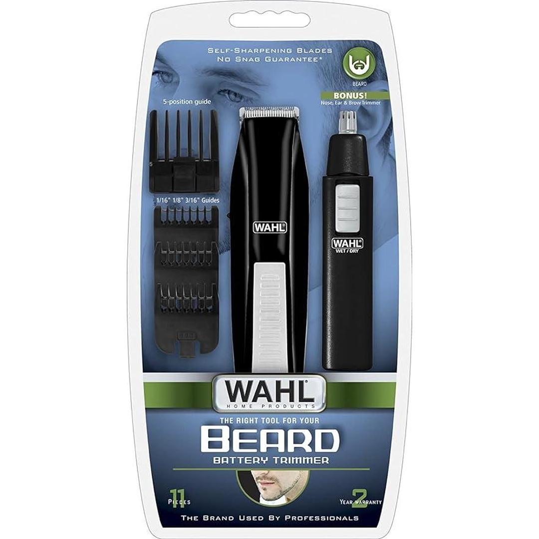 Wahl Cordless Beard Trimmer with Ear, Nose & Brow Trimmer