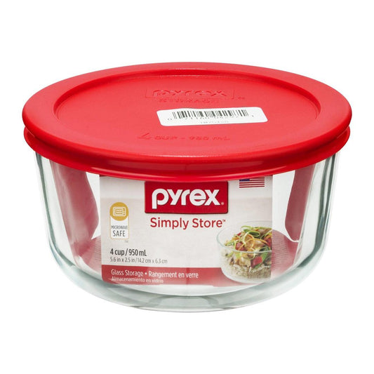 Pyrex Simply Store 1-cup Glass Food Storage 4-Cup 1075428