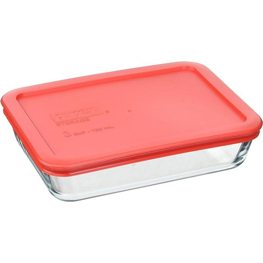 PYREX REC W/RED LID 3CUP by PYREX MfrPartNo 1075430