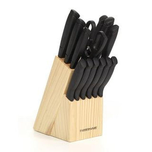 Farberware Knife Armor Dishwasher Safe 22-piece Wave Edge Knife Block Set