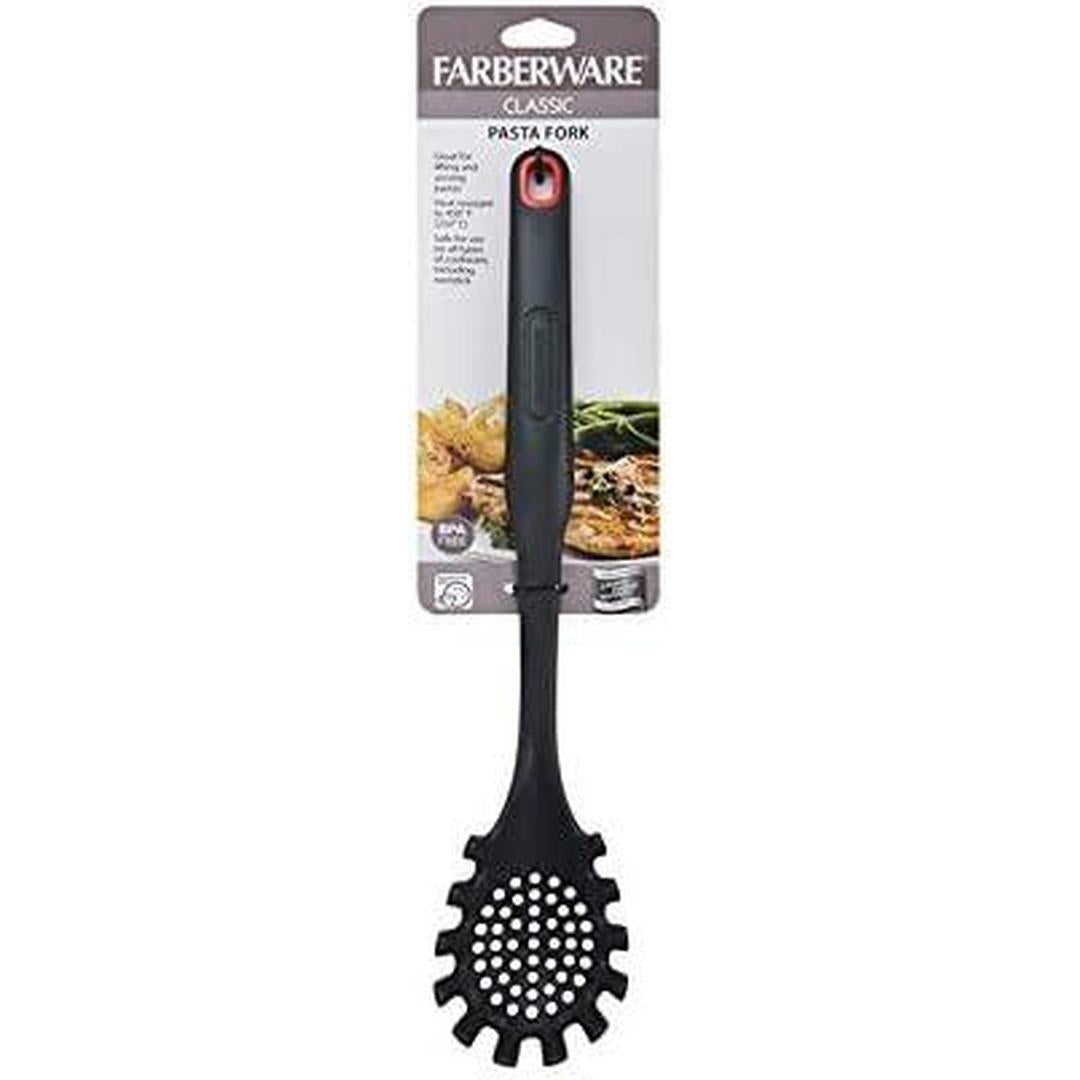 Farberware 5211657 Nylon Pasta Fork, Black