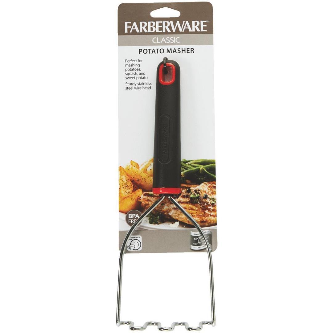 Farberware 5211649 Potato Masher, Black/Silver