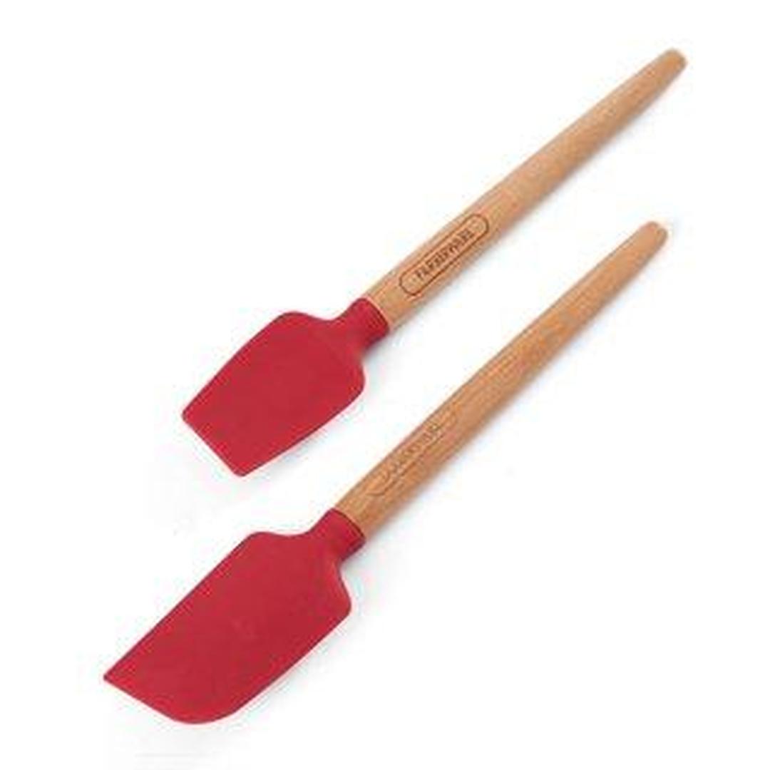 Farberware Professional Red Mini Beech Wood Handle Spatula Set