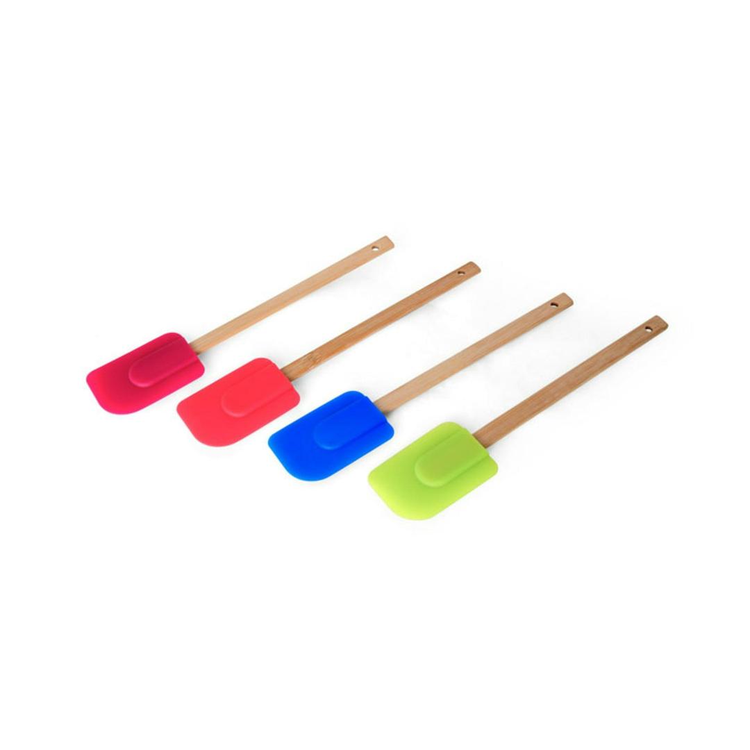 Farberware Set of 4 Wood Handle Multi-Color Silicone Spatula