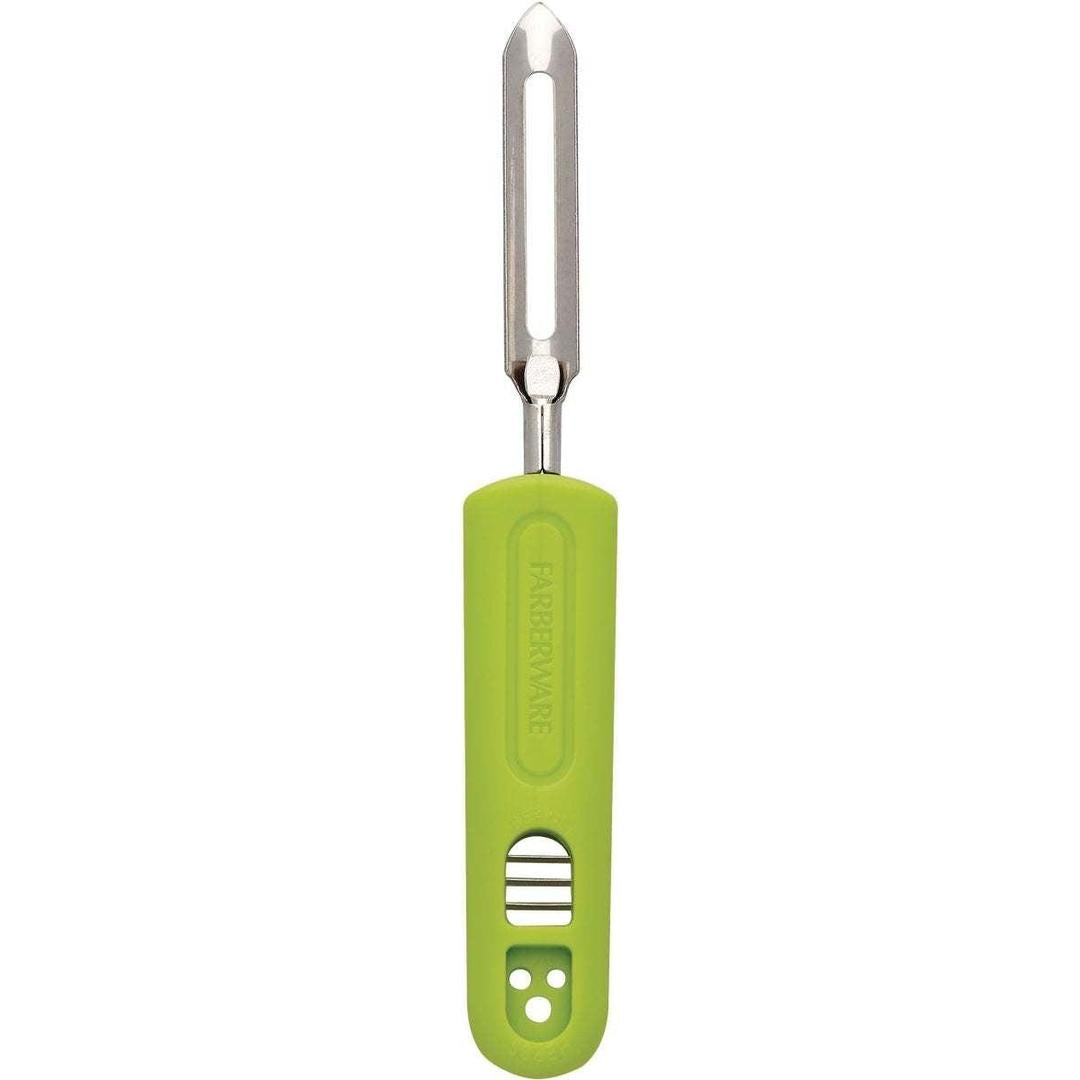 Farberware Classic Stainless Steel Peeler With Built-In Bean and Herb Slicer