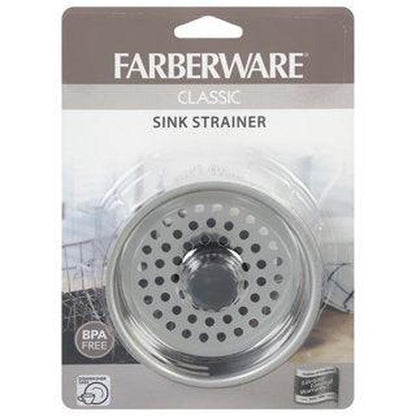 Farberware 5215798 Stainless Steel Kitchen Sink Strainer, Chrome