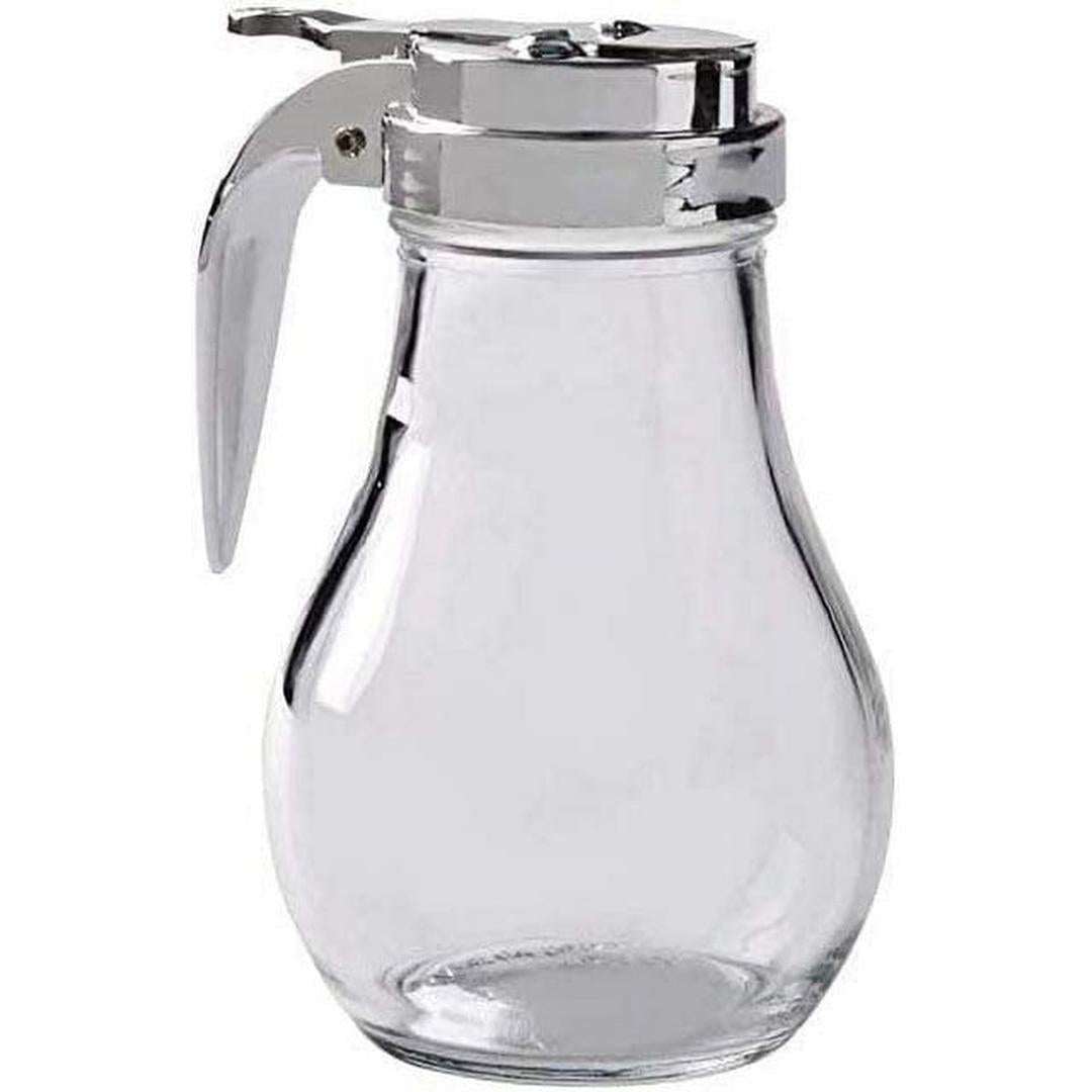 Great Credentials Glass Syrup Dispenser with Cast Zinc Top, 6-Ounce