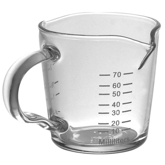 Elaydool Glass Measuring Cup with Scale, Thick Bottom, Double-Mouth Design for Milk 