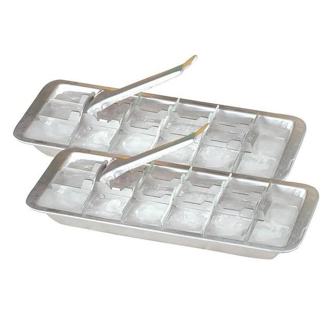 Fox Valley Traders Aluminum/Plastic 18-Cavity Ice Cube Tray Set of 2