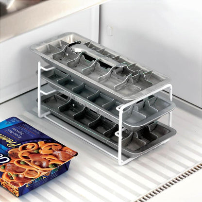 Fox Valley Traders Aluminum/Plastic 18-Cavity Ice Cube Tray Set of 2